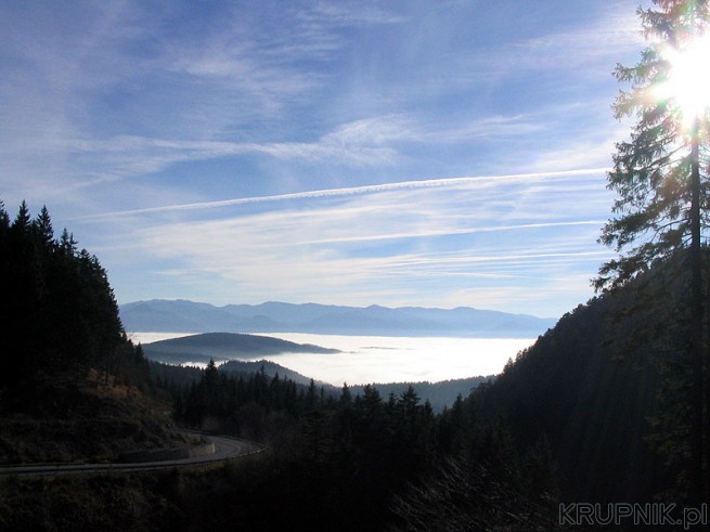 Góry na Słowacji i super widok. Mgła w górach