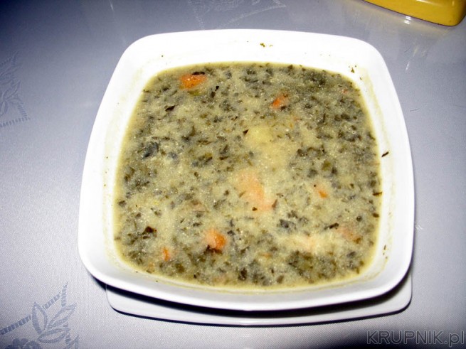 Zupa w Jadłodajni Krab w Piaskach. Cena 4 PLN - ok. podana w talerzu - ok, smak ...