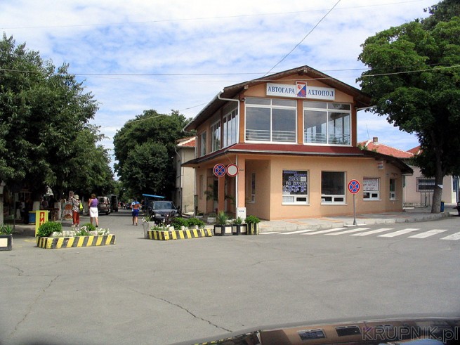 Dworzec PKS w Ahtopolu i rynek